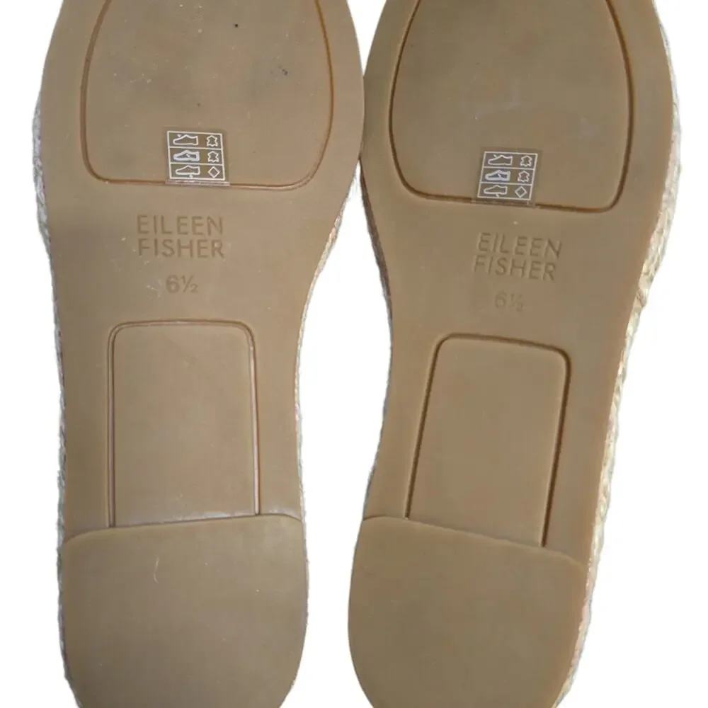 Eileen Fisher Orange Leather Espadrille Flats